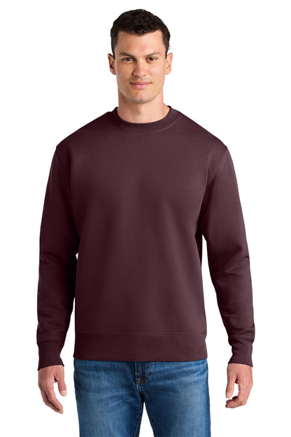 Stanley/Stella Unisex Changer 2.0 Crewneck Sweatshirt in Red Brown, front on model