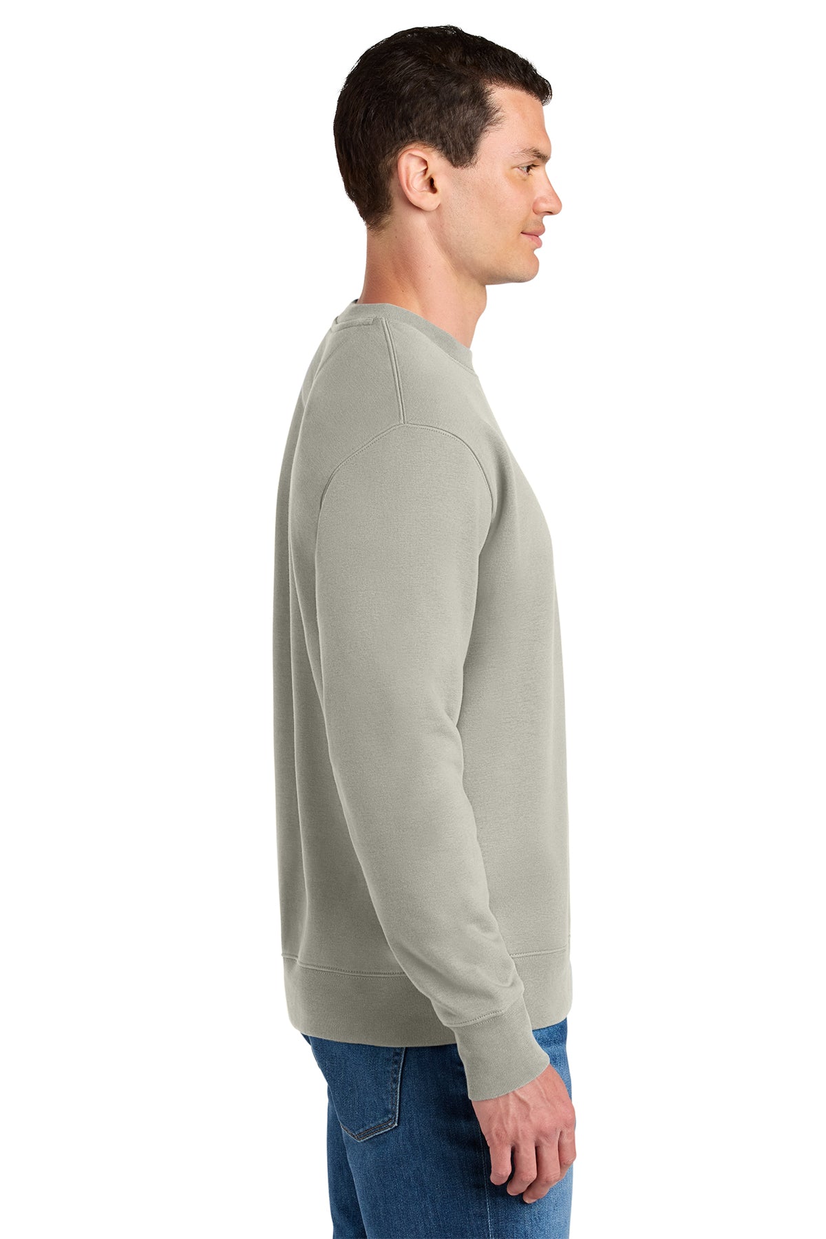 Stanley/Stella Unisex Changer 2.0 Crewneck Sweatshirt in Stone, side on model