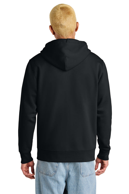 Stanley/Stella Unisex Cultivator 2.0 Full-Zip Hooded Sweatshirt in Black, back on model