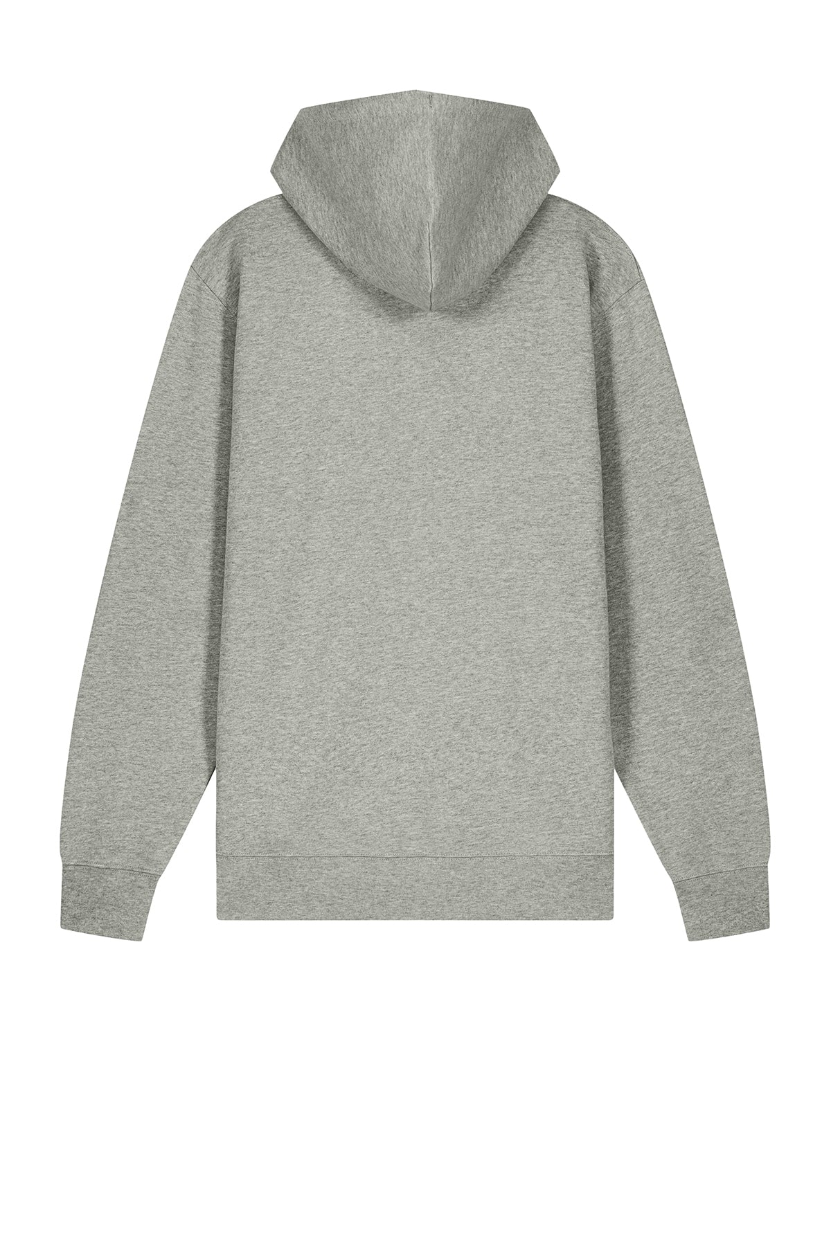 Stanley/Stella Unisex Cultivator 2.0 Full-Zip Hooded Sweatshirt in Heather Grey, back flat