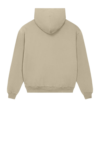 Stanley/Stella Unisex Cooper Dry Hooded Sweatshirt in Desert Dust, back flat