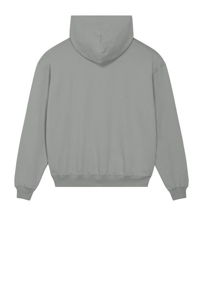 Stanley/Stella Unisex Cooper Dry Hooded Sweatshirt in Misty Grey, back flat