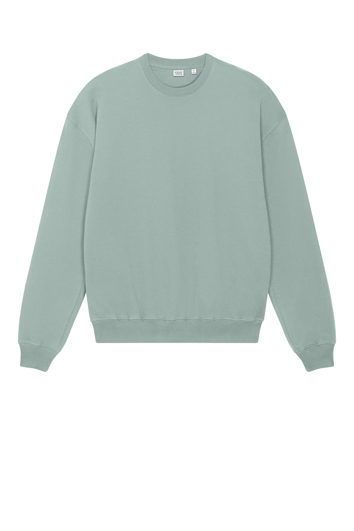 Stanley/Stella Unisex Ledger Dry Crewneck Sweatshirt in Aloe, front flat