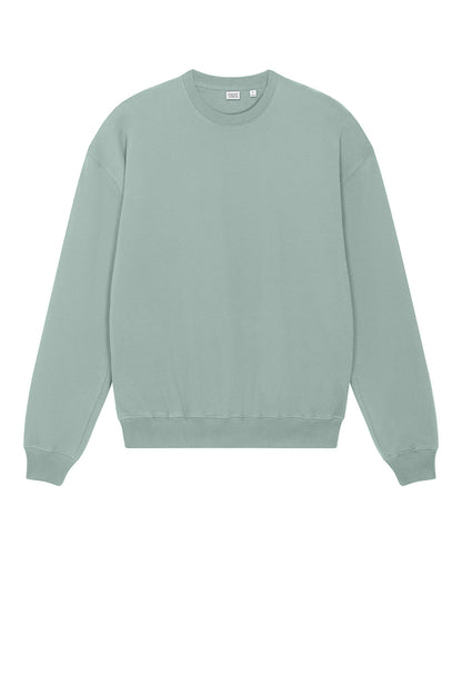 Stanley/Stella Unisex Ledger Dry Crewneck Sweatshirt in Aloe, front flat