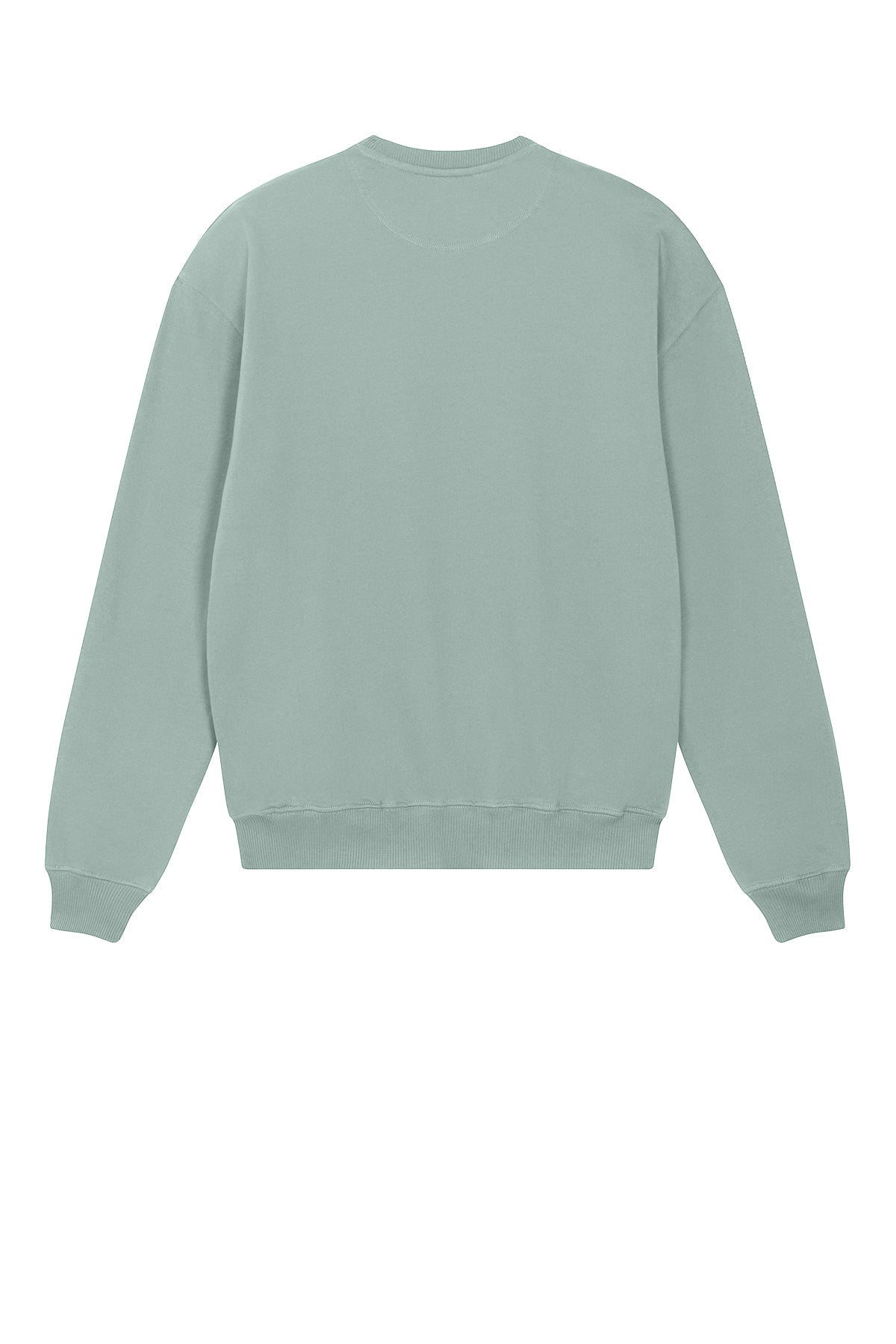 Stanley/Stella Unisex Ledger Dry Crewneck Sweatshirt in Aloe, back flat