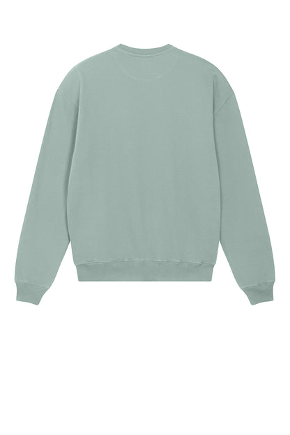 Stanley/Stella Unisex Ledger Dry Crewneck Sweatshirt in Aloe, back flat