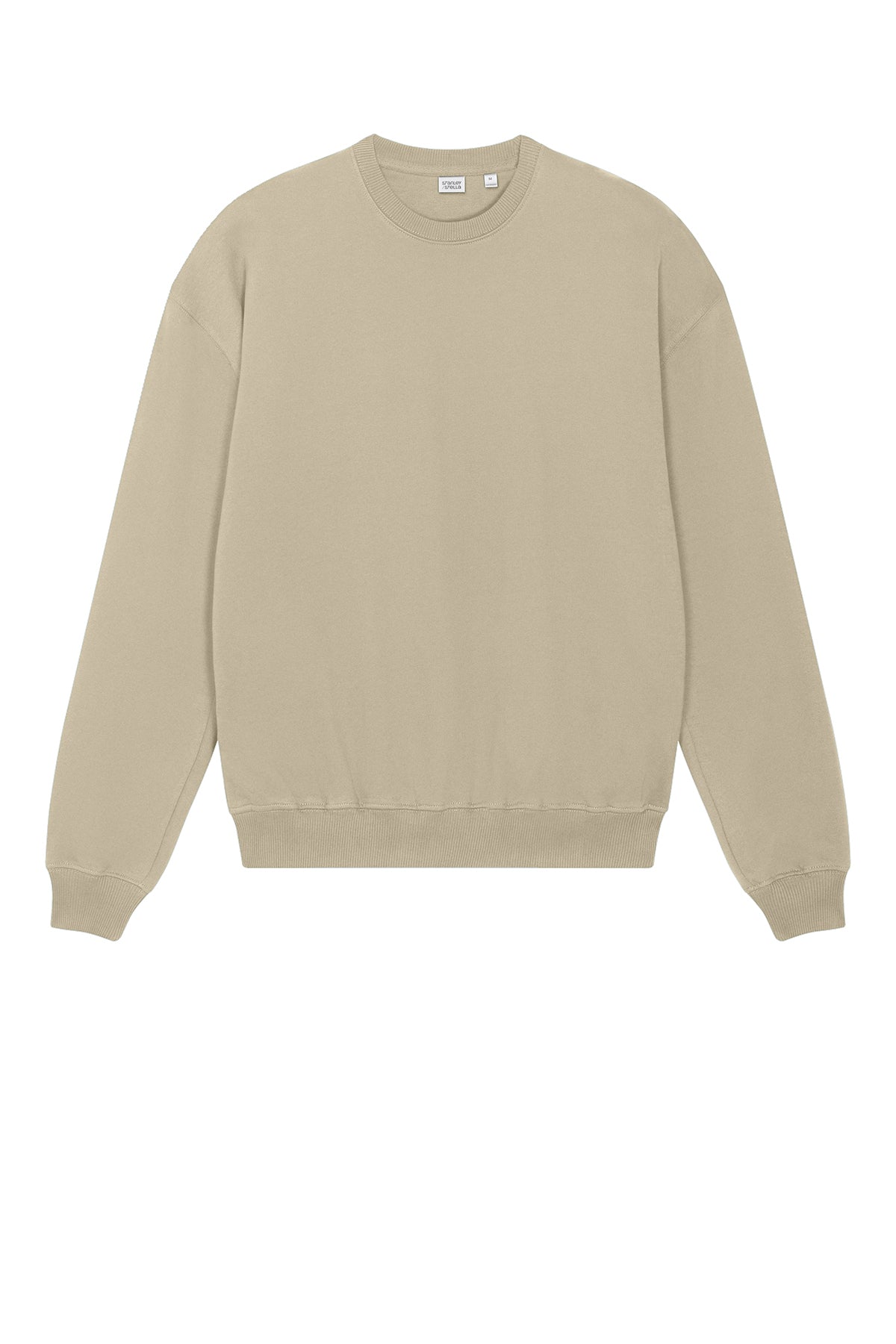 Stanley/Stella Unisex Ledger Dry Crewneck Sweatshirt in Desert Dust, front flat