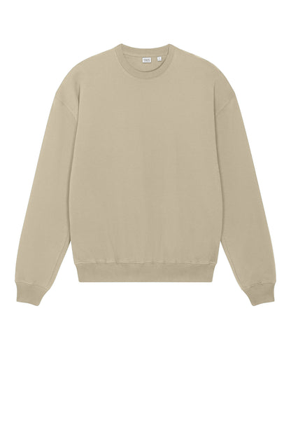 Stanley/Stella Unisex Ledger Dry Crewneck Sweatshirt in Desert Dust, front flat