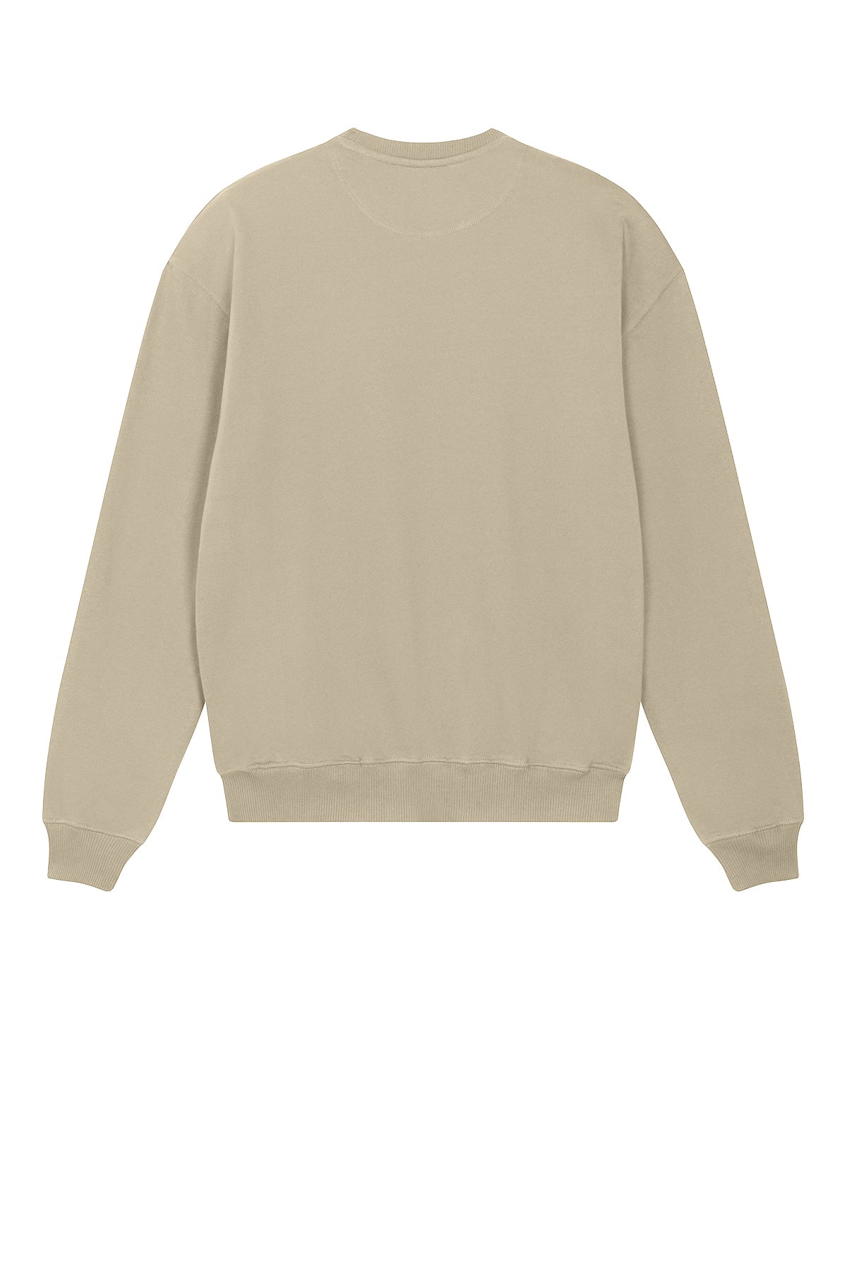 Stanley/Stella Unisex Ledger Dry Crewneck Sweatshirt in Desert Dust, back flat
