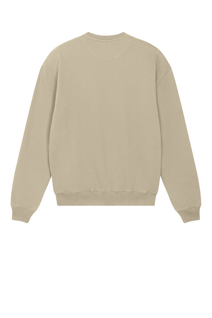 Stanley/Stella Unisex Ledger Dry Crewneck Sweatshirt in Desert Dust, back flat