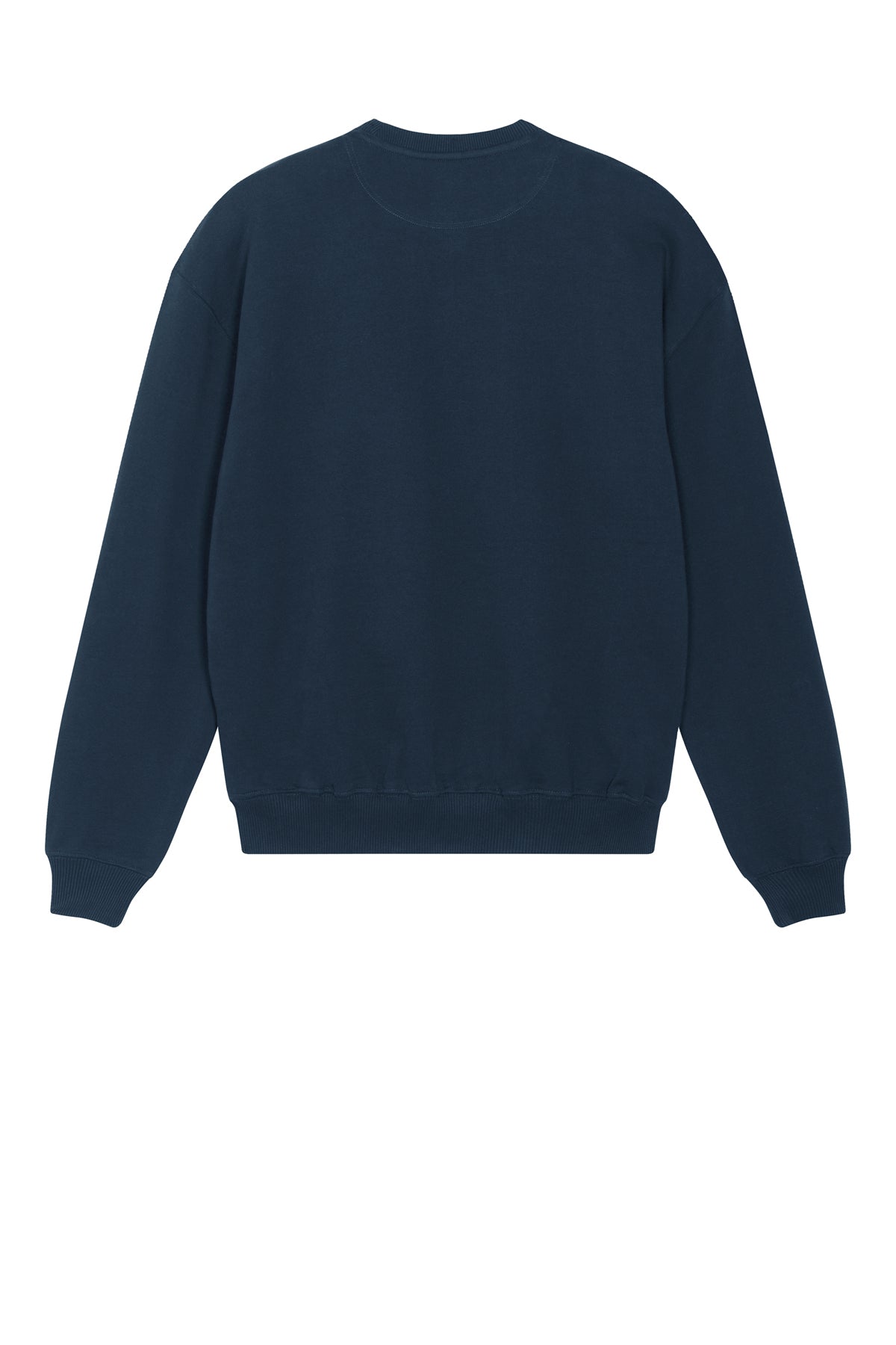 Stanley/Stella Unisex Ledger Dry Crewneck Sweatshirt in French Navy, back flat