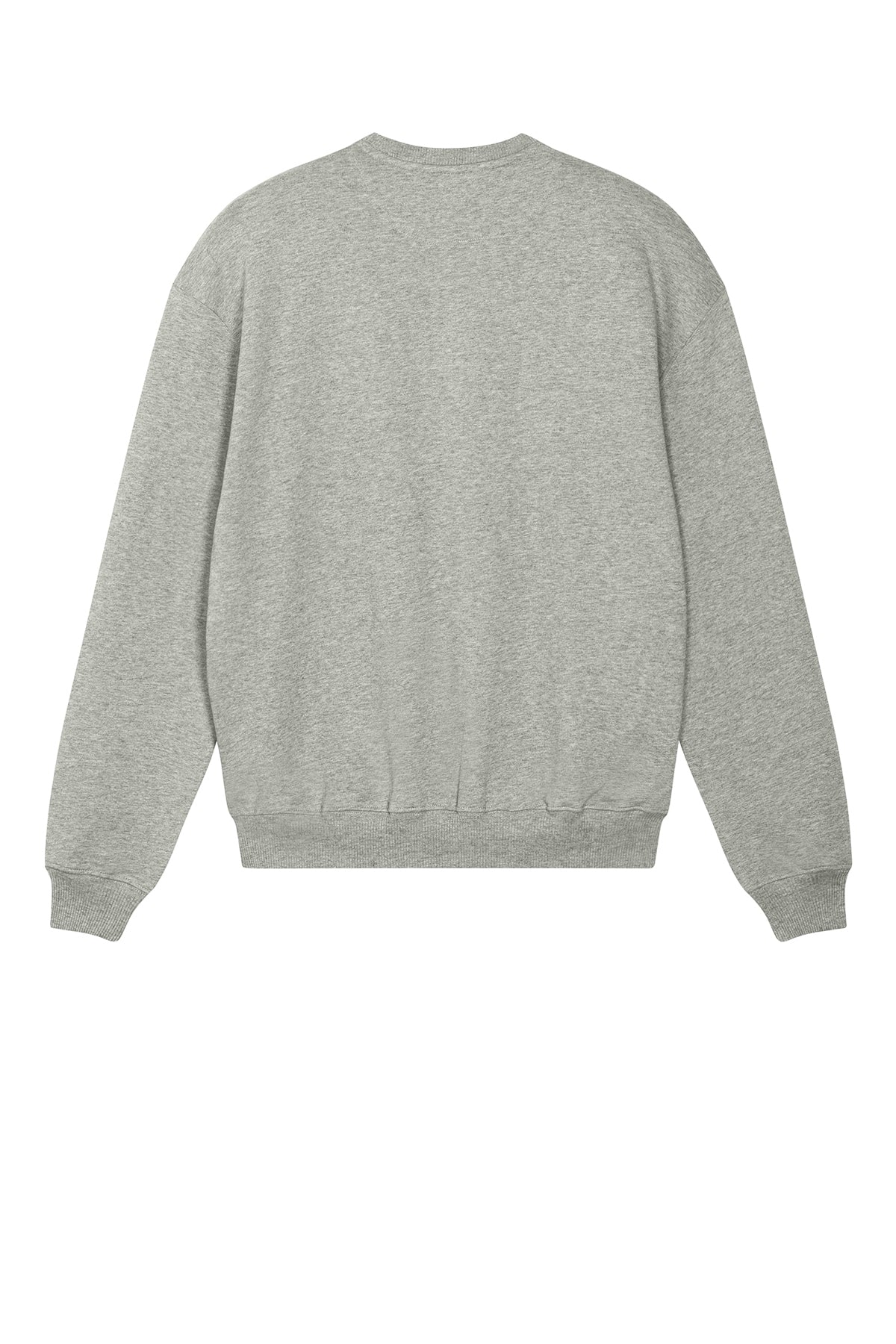 Stanley/Stella Unisex Ledger Dry Crewneck Sweatshirt in Heather Grey, back flat
