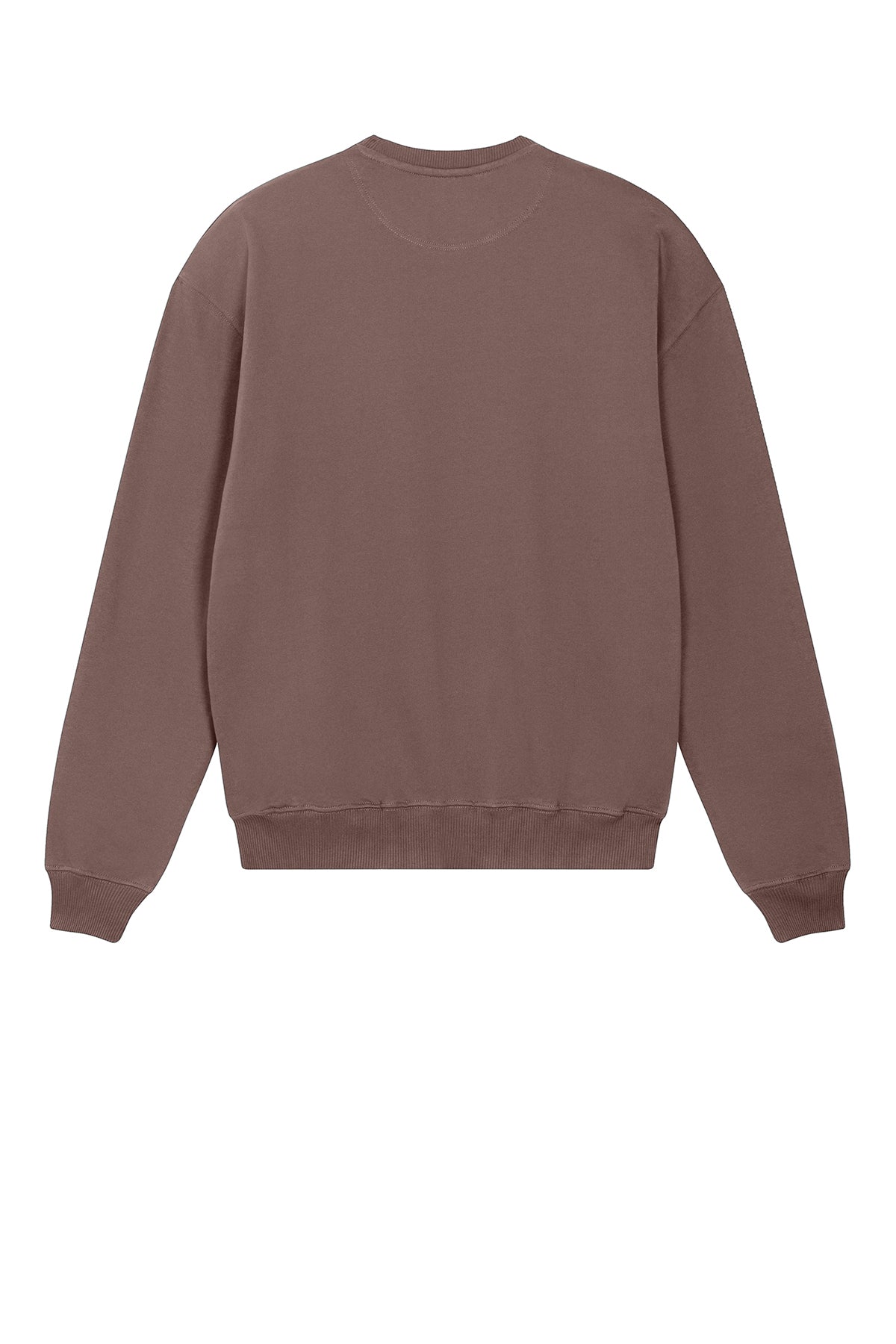Stanley/Stella Unisex Ledger Dry Crewneck Sweatshirt in Kaffa Coffee, back flat