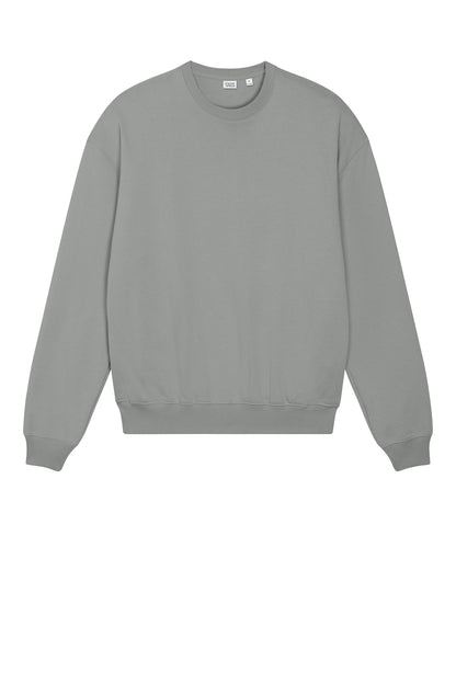 Stanley/Stella Unisex Ledger Dry Crewneck Sweatshirt in Misty Grey, front flat