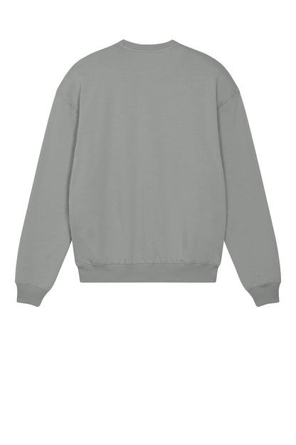 Stanley/Stella Unisex Ledger Dry Crewneck Sweatshirt in Misty Grey, back flat