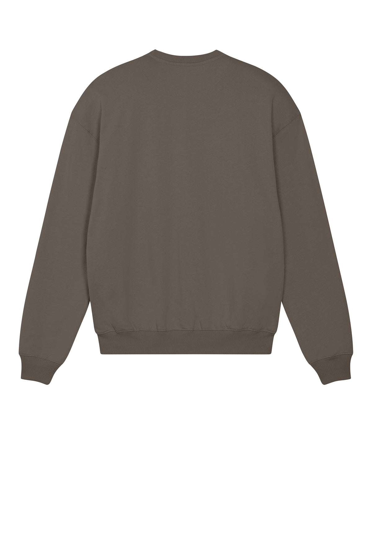 Stanley/Stella Unisex Ledger Dry Crewneck Sweatshirt in Mocha, back flat