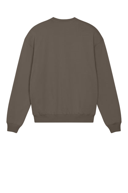 Stanley/Stella Unisex Ledger Dry Crewneck Sweatshirt in Mocha, back flat