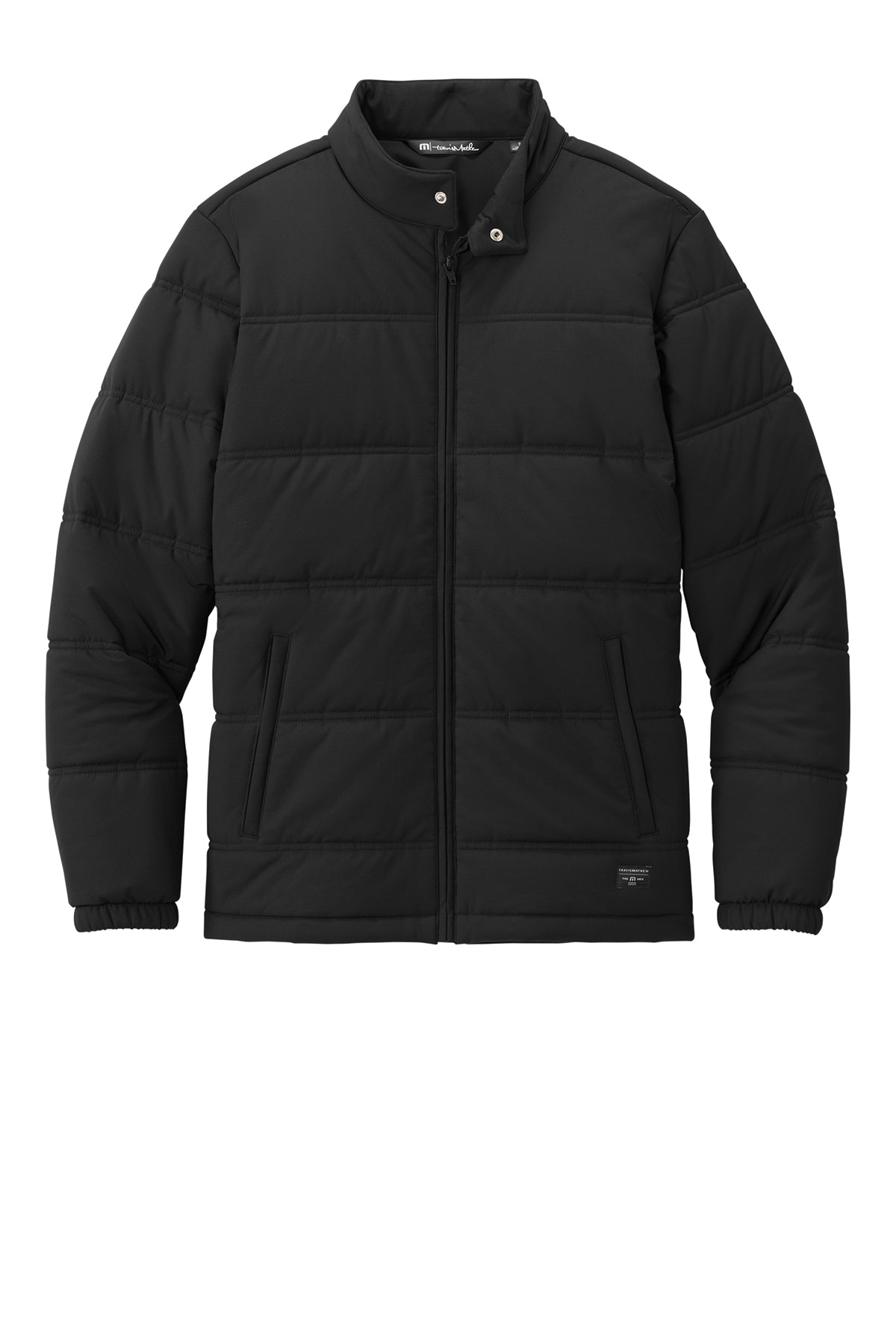 TravisMathew Cold Bay Jacket in Black, front flat