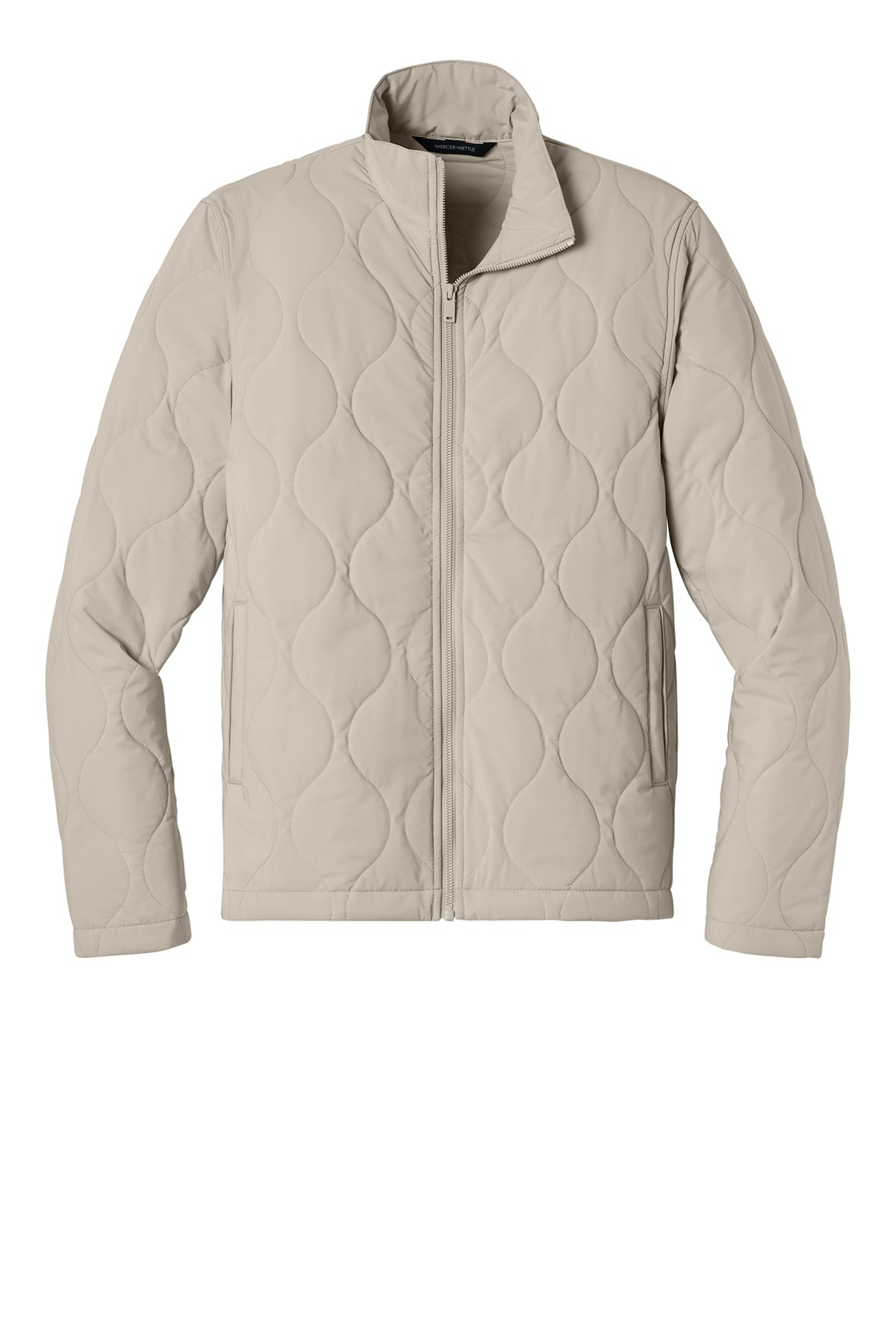 Mercer+Mettle Quilted Liner Jacket in Almond, front flat