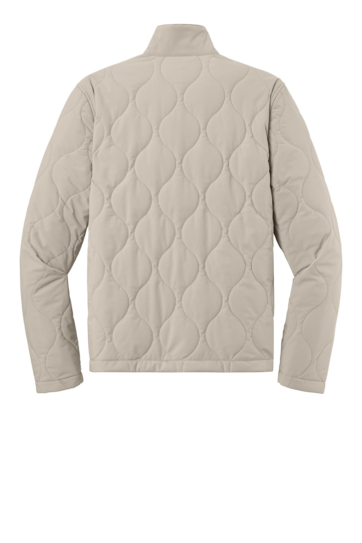 Mercer+Mettle Quilted Liner Jacket in Almond, back flat