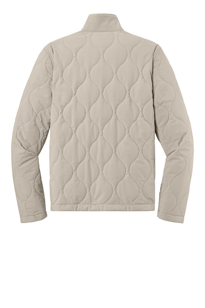 Mercer+Mettle Quilted Liner Jacket in Almond, back flat