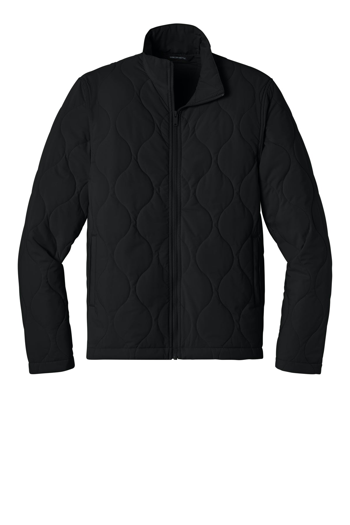 Mercer+Mettle Quilted Liner Jacket in Deep Black, front flat