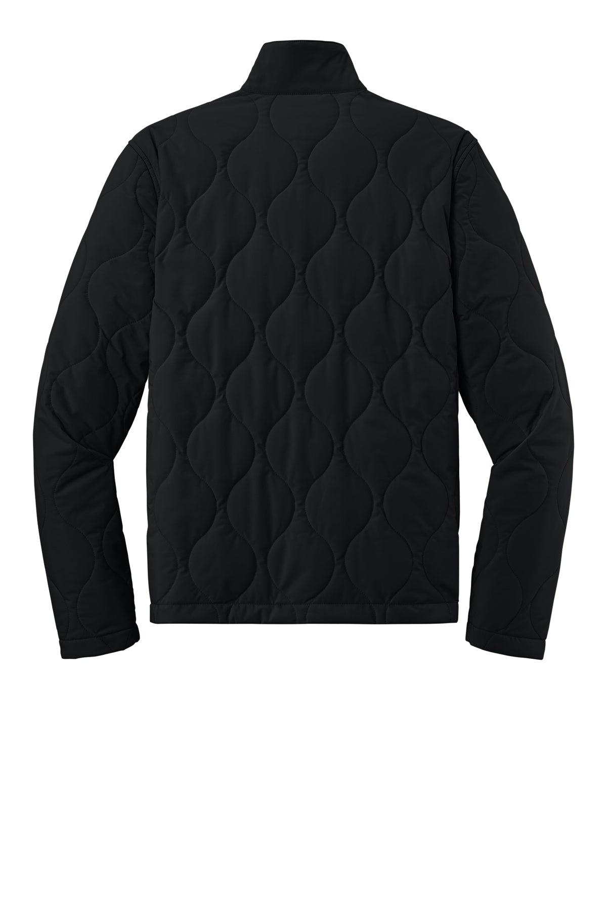 Mercer+Mettle Quilted Liner Jacket in Deep Black, back flat