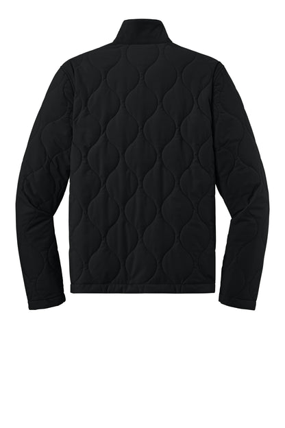 Mercer+Mettle Quilted Liner Jacket in Deep Black, back flat