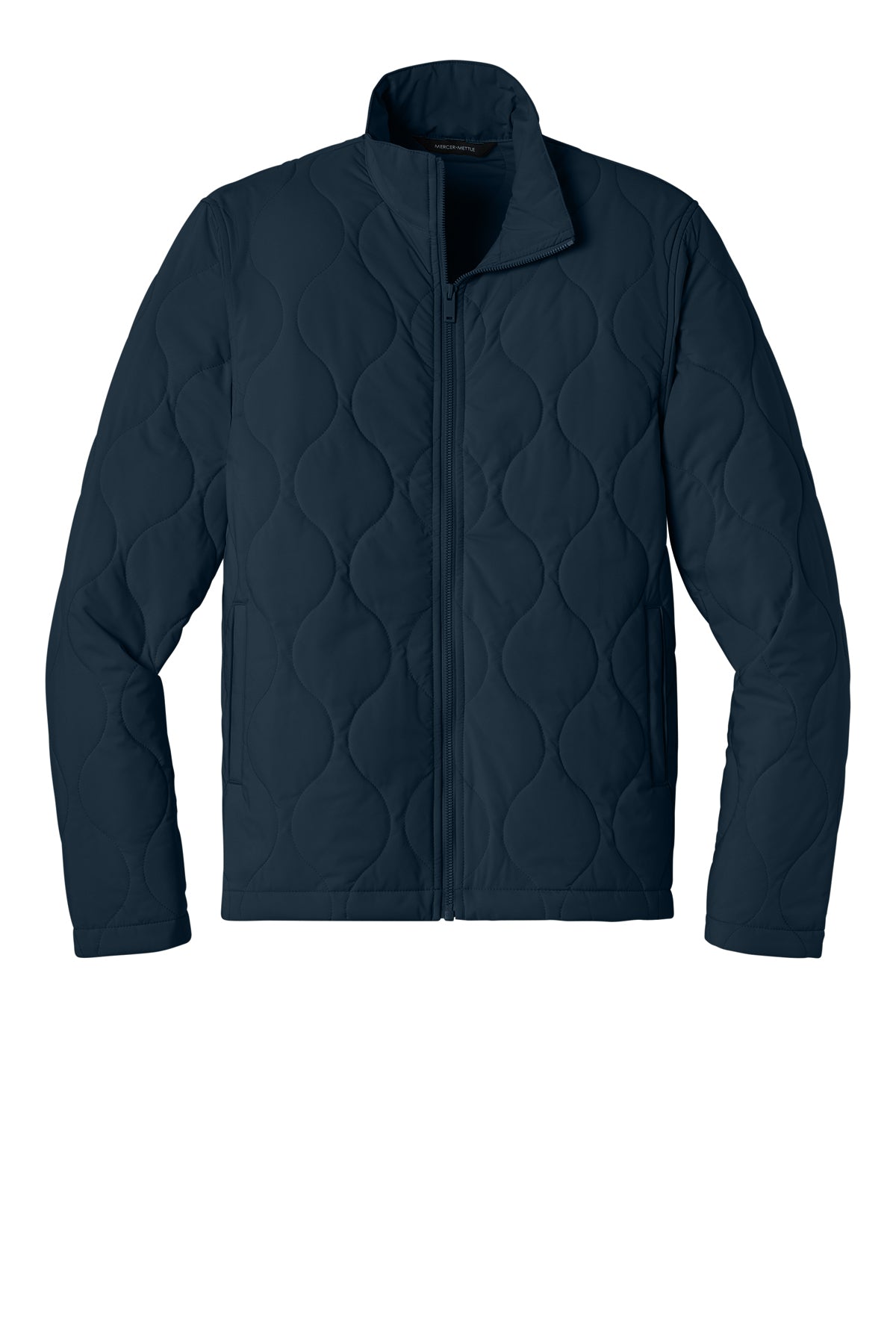 Mercer+Mettle Quilted Liner Jacket in Night Navy, front flat