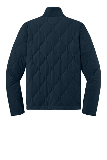Mercer+Mettle Quilted Liner Jacket in Night Navy, back flat