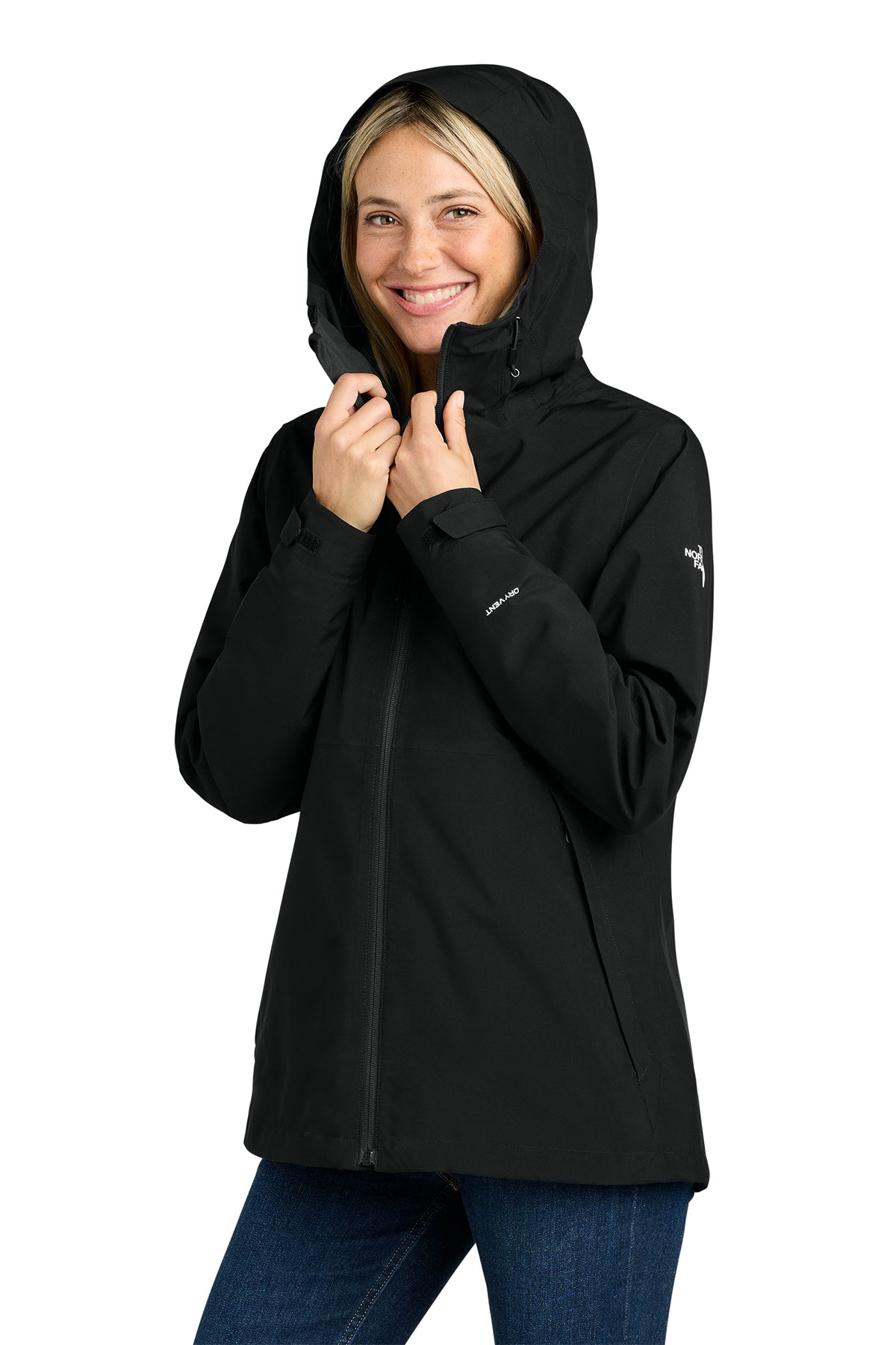The North Face Women’s Castle Valley Triclimate 3-in-1 Jacket in TNF Black, view on model