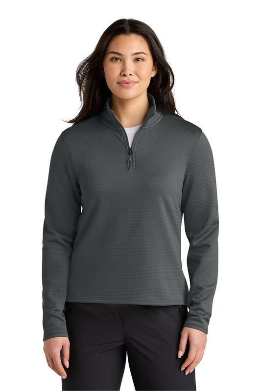 The North Face Women’s Aim 1/4-Zip Fleece in Asphalt Grey, front on model