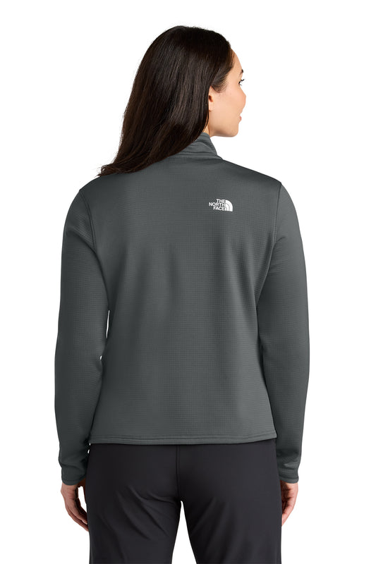 The North Face Women’s Aim 1/4-Zip Fleece in Asphalt Grey, back on model