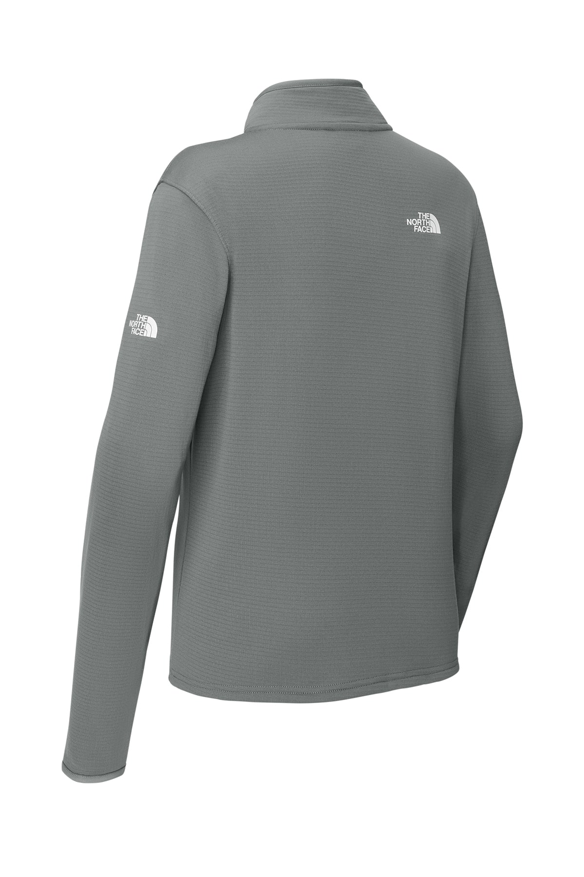 The North Face Women’s Aim 1/4-Zip Fleece in Smoked Pearl Grey, back flat