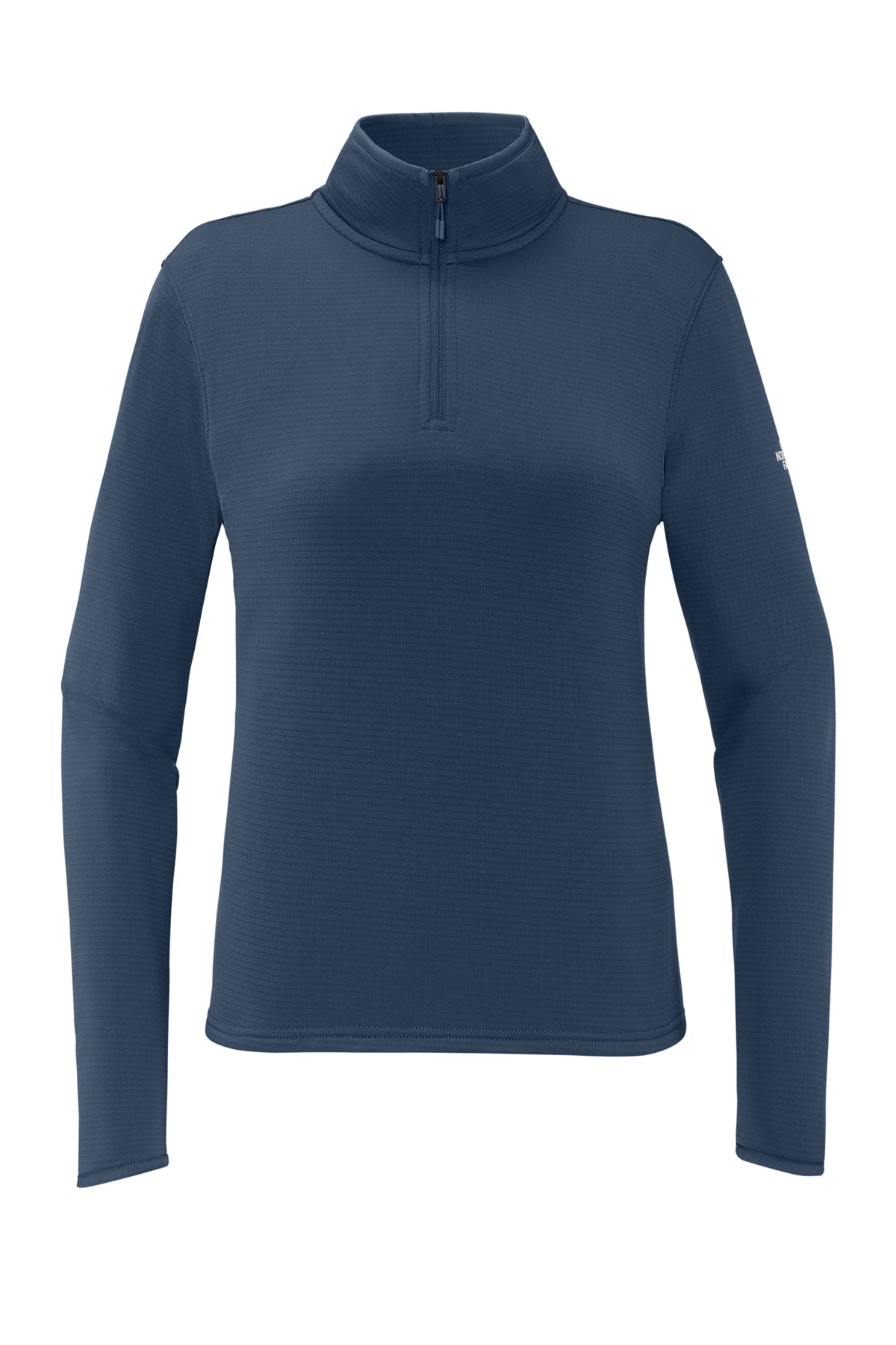 The North Face Women’s Aim 1/4-Zip Fleece in Summit Navy, front flat