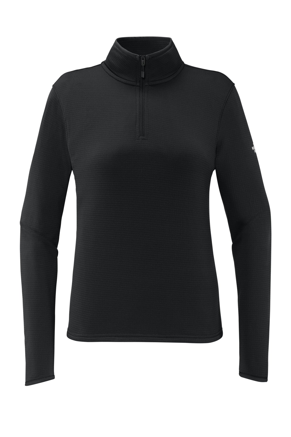 The North Face Women’s Aim 1/4-Zip Fleece in TNF Black, front flat