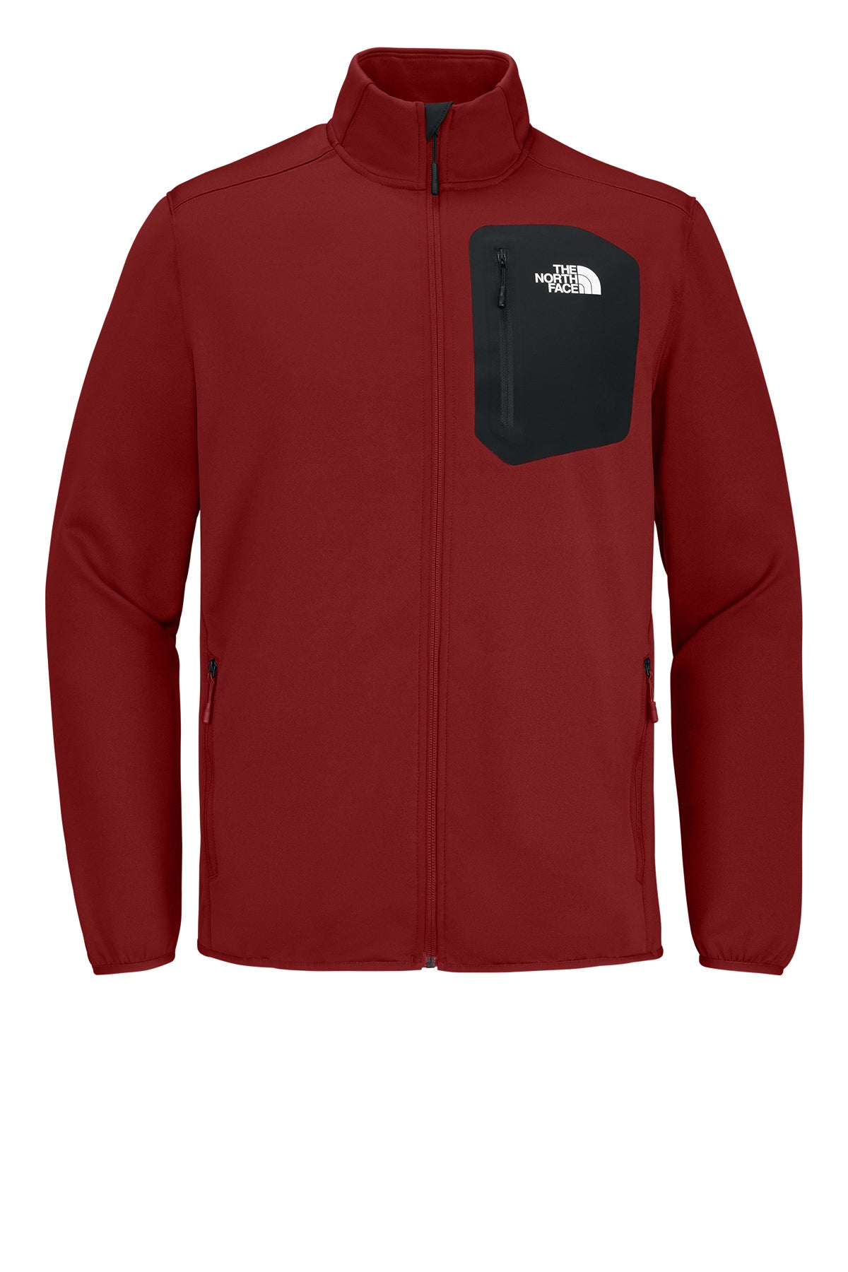The North Face Dove Creek Full-Zip Fleece Jacket in Cardinal Red, front flat