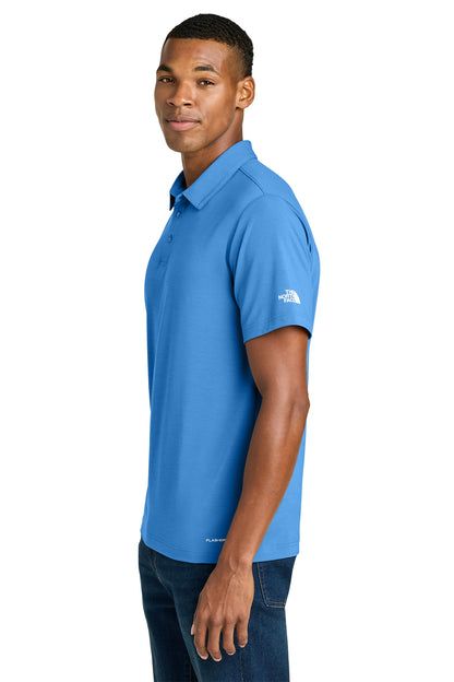The North Face Canyon Crest Polo in Marina Blue, side on model