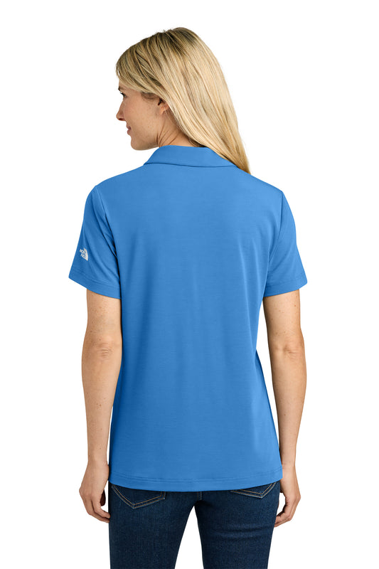 The North Face Women’s Canyon Crest Polo in Marina Blue, back on model