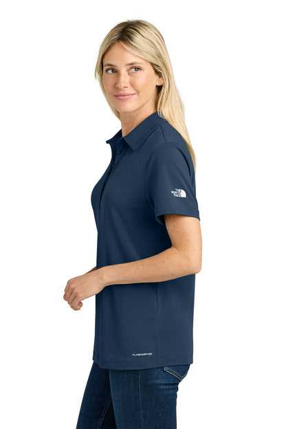 The North Face Women’s Canyon Crest Polo in Summit Navy, side on model
