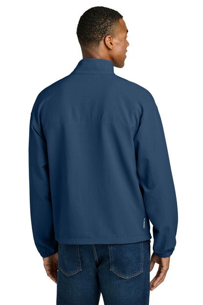 The North Face Mountain Horizon Jacket in Shady Blue, back on model
