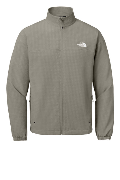 The North Face Mountain Horizon Jacket in Stone Slab Grey, front flat