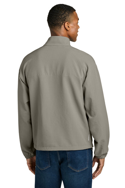 The North Face Mountain Horizon Jacket in Stone Slab Grey, back on model