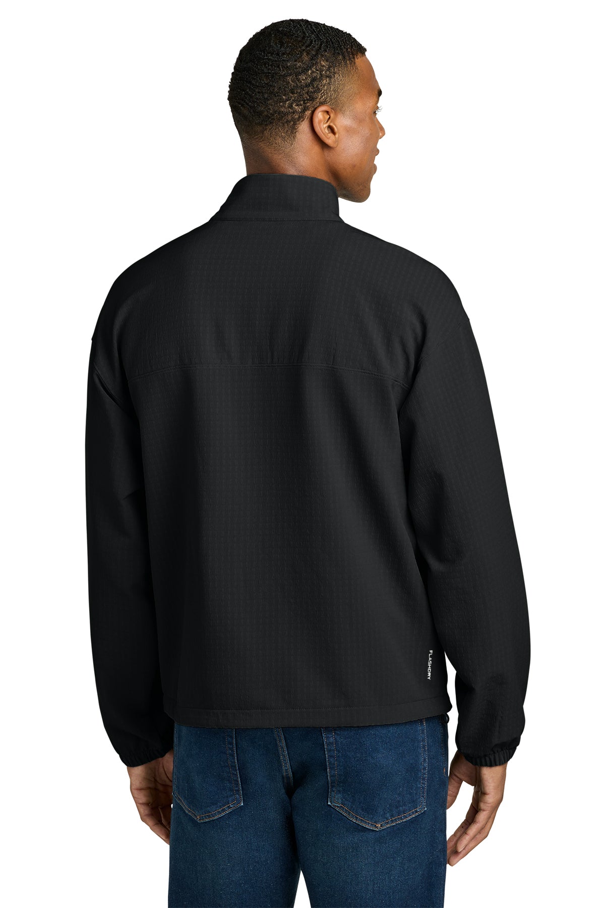 The North Face Mountain Horizon Jacket in TNF Black, back on model