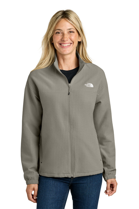The North Face Women’s Mountain Horizon Jacket in Stone Slab Grey, front on model