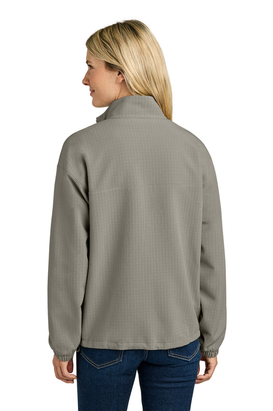 The North Face Women’s Mountain Horizon Jacket in Stone Slab Grey, back on model