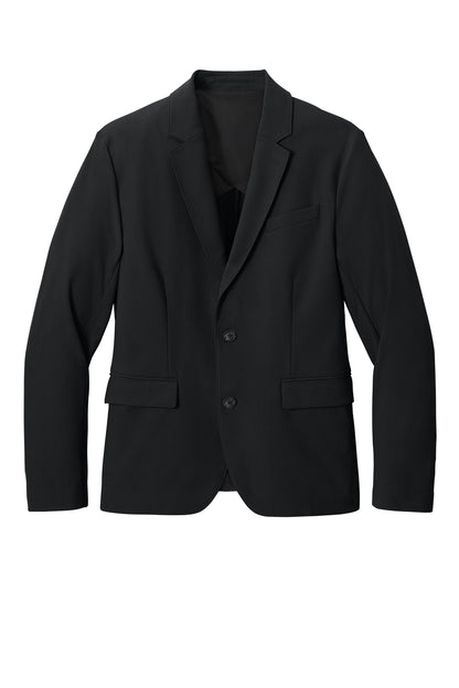 Mercer+Mettle Capital Tech Blazer in Deep Black, front flat