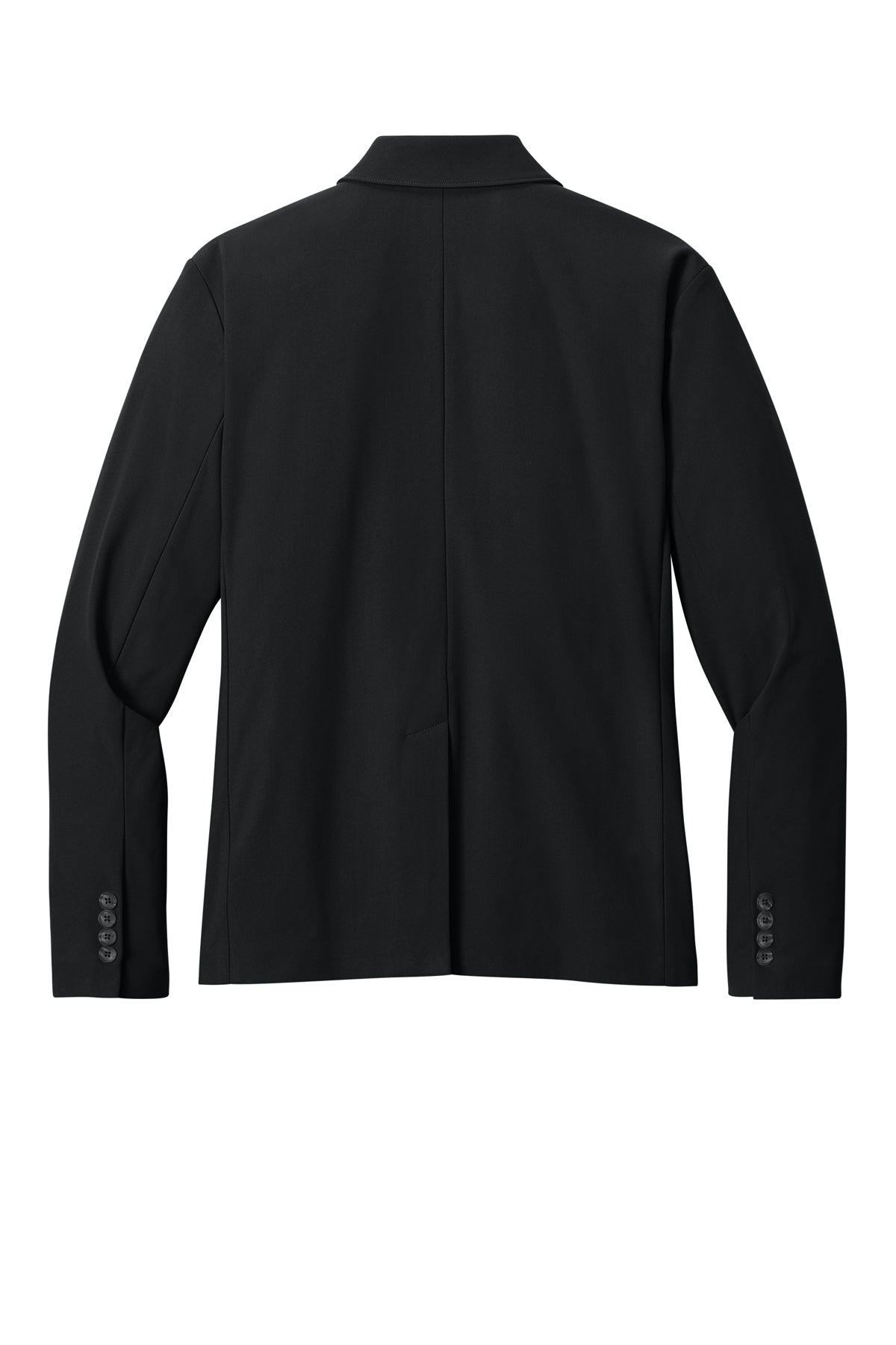 Mercer+Mettle Capital Tech Blazer in Deep Black, back flat