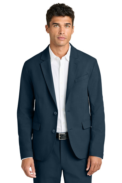 Mercer+Mettle Capital Tech Blazer in Night Navy, front on model