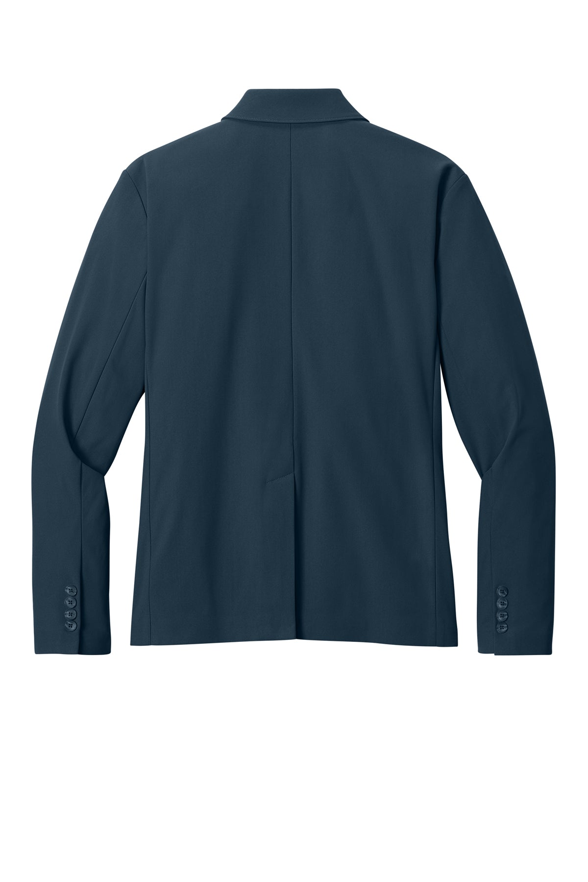 Mercer+Mettle Capital Tech Blazer in Night Navy, back flat